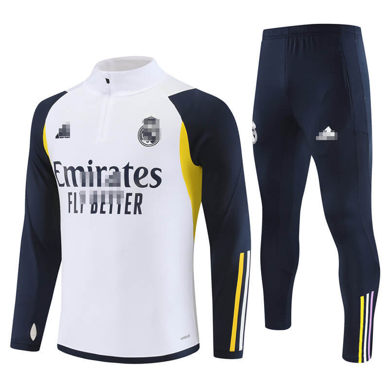 Sudadera de Entrenamiento Real Madrid 2023/2024 Blanco/Negro Kit